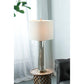 A&B Home 16" x 35" Bundle of 16 Gold Mirrored Glass Table Lamp with White Fabric Shade