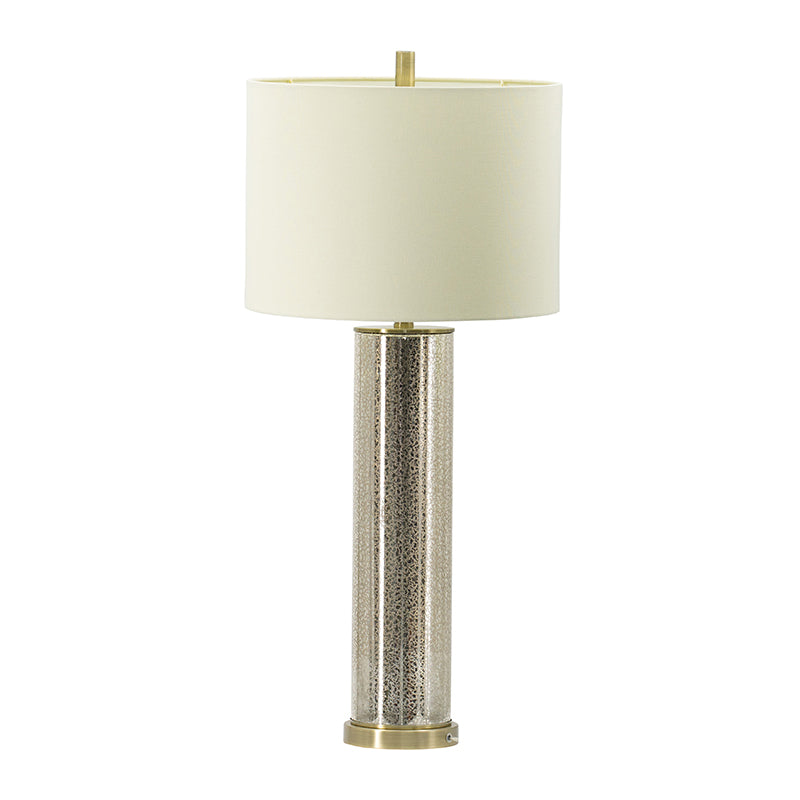 A&B Home 16" x 35" Bundle of 16 Gold Mirrored Glass Table Lamp with White Fabric Shade