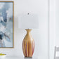 A&B Home 16" x 36" Bundle of 15 Multi-Colored Drip Glaze Ceramic Table Lamp With Ivory Fabric Shade
