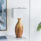 A&B Home 16" x 36" Bundle of 15 Multi-Colored Drip Glaze Ceramic Table Lamp With Ivory Fabric Shade