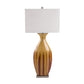 A&B Home 16" x 36" Bundle of 15 Multi-Colored Drip Glaze Ceramic Table Lamp With Ivory Fabric Shade
