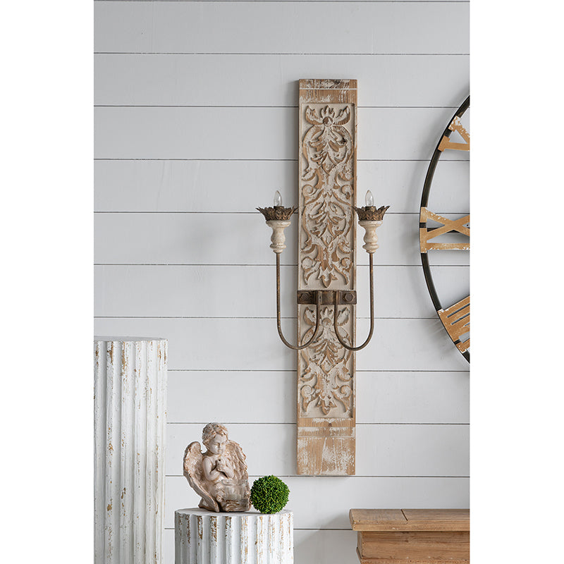 A&B Home 16" x 45" Bundle of 14 Distressed Antique Finish Two-Light Electric Wall Sconce