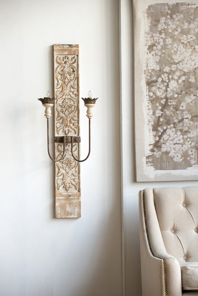 A&B Home 16" x 45" Bundle of 14 Distressed Antique Finish Two-Light Electric Wall Sconce