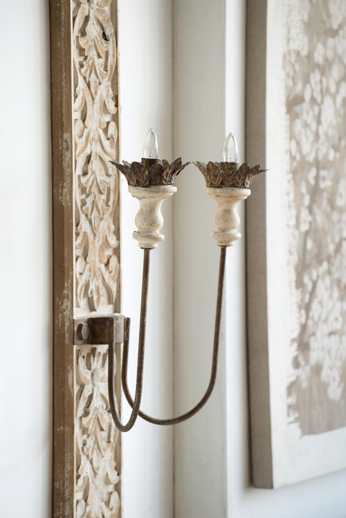 A&B Home 16" x 45" Bundle of 14 Distressed Antique Finish Two-Light Electric Wall Sconce