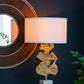 A&B Home 17" x 30" Bundle of 10 Gold Ginkgo Leaf Table Lamp with Marble Base and White Drum Shade