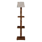 A&B Home 17" x 75" Bundle of 4 Wooden Natural Brown Floor Lamp With White Tapered Drum Shade