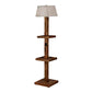 A&B Home 17" x 75" Bundle of 4 Wooden Natural Brown Floor Lamp With White Tapered Drum Shade