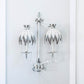 A&B Home 18" x 25" Bundle of 15 Distressed White With Crystal Accent Two-Armed Wall Light
