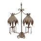A&B Home 18" x 25" Bundle of 15 Distressed White With Crystal Accent Two-Armed Wall Light