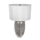 A&B Home 18" x 30" Bundle of Round 8 Silver Base Table Lamp With White Drum-Shaped Shade
