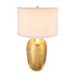 A&B Home 18" x 31" Bundle of 8 Round Gold Base Table Lamp With White Drum-Shaped Shade