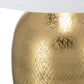 A&B Home 18" x 31" Bundle of 8 Round Gold Base Table Lamp With White Drum-Shaped Shade