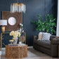 A&B Home 18" x 31" Bundle of 8 Round Gold Base Table Lamp With White Drum-Shaped Shade