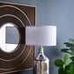 A&B Home 18" x 32" Bundle of 9 Silver Round Table Lamp with White Fabric Shade