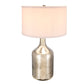 A&B Home 18" x 32" Bundle of 9 Silver Round Table Lamp with White Fabric Shade