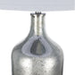 A&B Home 18" x 32" Bundle of 9 Silver Round Table Lamp with White Fabric Shade