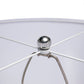 A&B Home 18" x 32" Bundle of 9 Silver Round Table Lamp with White Fabric Shade