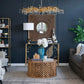 A&B Home 18" x 32" Bundle of 9 Silver Round Table Lamp with White Fabric Shade