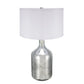 A&B Home 18" x 32" Bundle of 9 Silver Round Table Lamp with White Fabric Shade