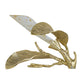 A&B Home 19" x 11" Gold and White Three-Delicate Leaves Design Table Lamp