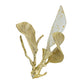 A&B Home 19" x 11" Gold and White Three-Delicate Leaves Design Table Lamp