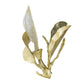 A&B Home 19" x 11" Gold and White Three-Delicate Leaves Design Table Lamp