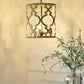 A&B Home 19" x 23" 3-Light Whitewash Wooden Chandelier With Black Metal Fixture