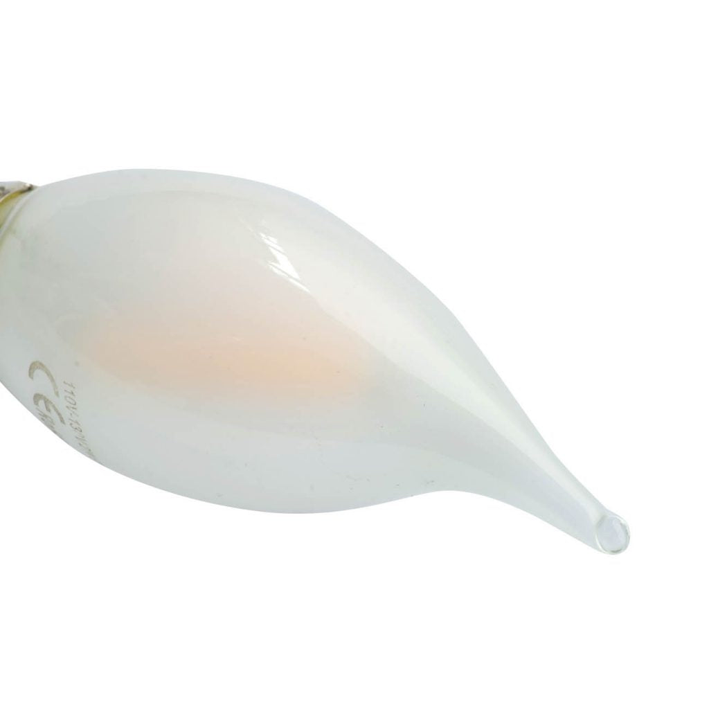 A&B Home 2" x 5" Set of 8 Bundle of 68 Edison C35 Matte White Led Bulb 2 Watts