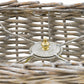 A&B Home 20" x 24" Bundle of 10 Round Black Cage Metal Base With Natural Rattan Shade