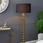 A&B Home 20" x 69" Bundle of 4 Gold and Black Floor Lamp With Contemporary Disc Design