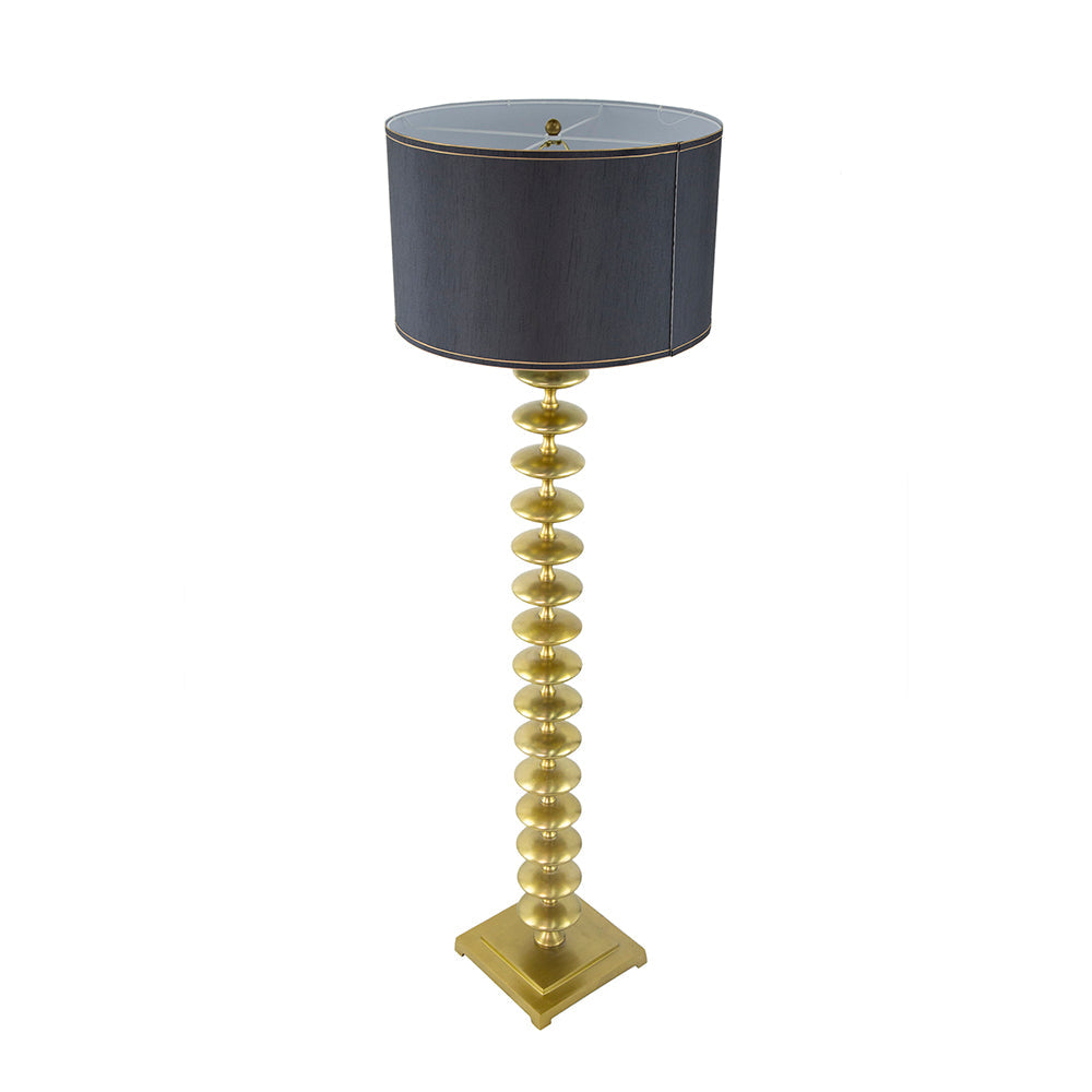 A&B Home 20" x 69" Bundle of 4 Gold and Black Floor Lamp With Contemporary Disc Design