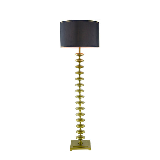 A&B Home 20" x 69" Bundle of 4 Gold and Black Floor Lamp With Contemporary Disc Design