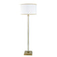 A&B Home 20" x 72" Bundle of 6 Bronze and White Floor Lamp with Glass Cylinder Design