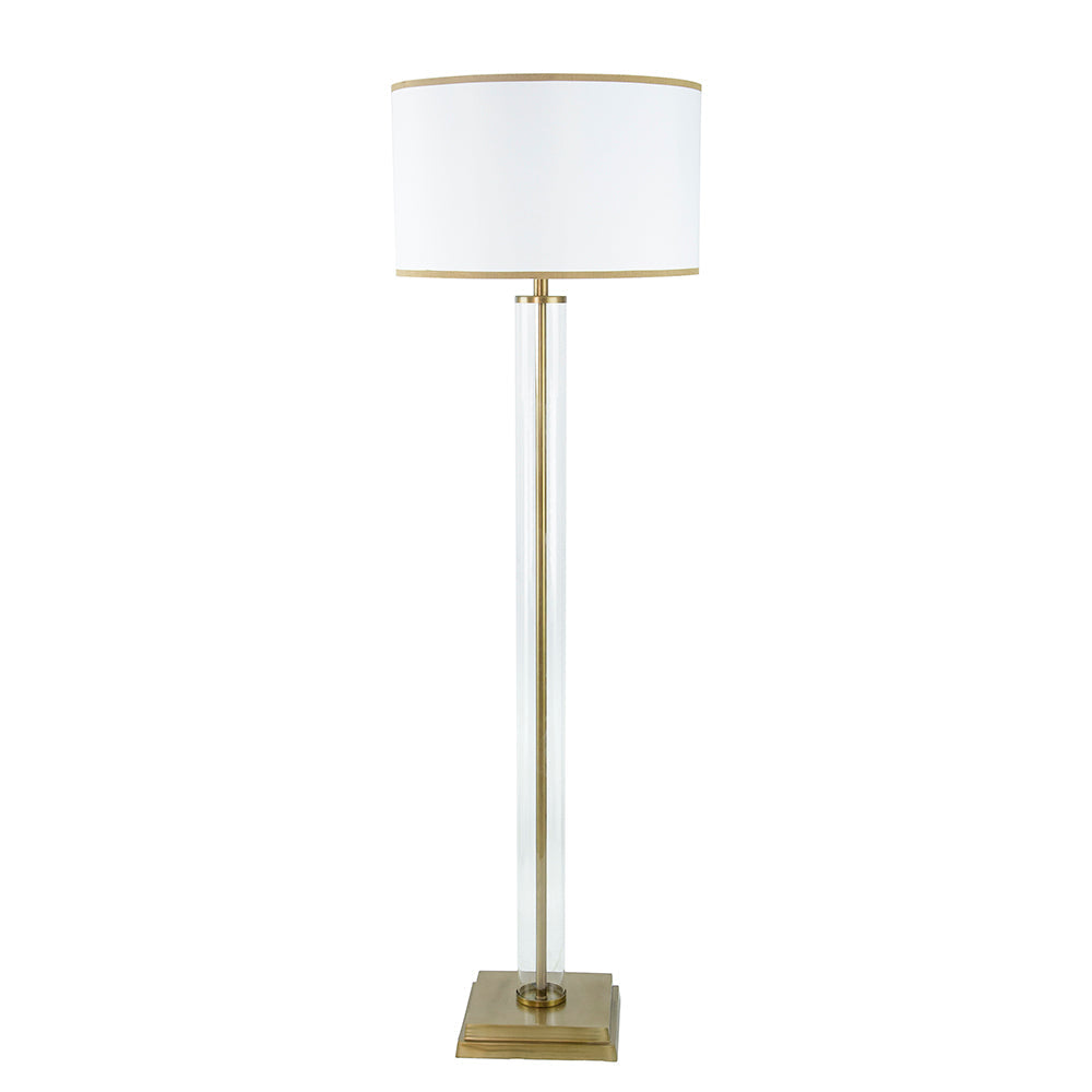 A&B Home 20" x 72" Bundle of 6 Bronze and White Floor Lamp with Glass Cylinder Design