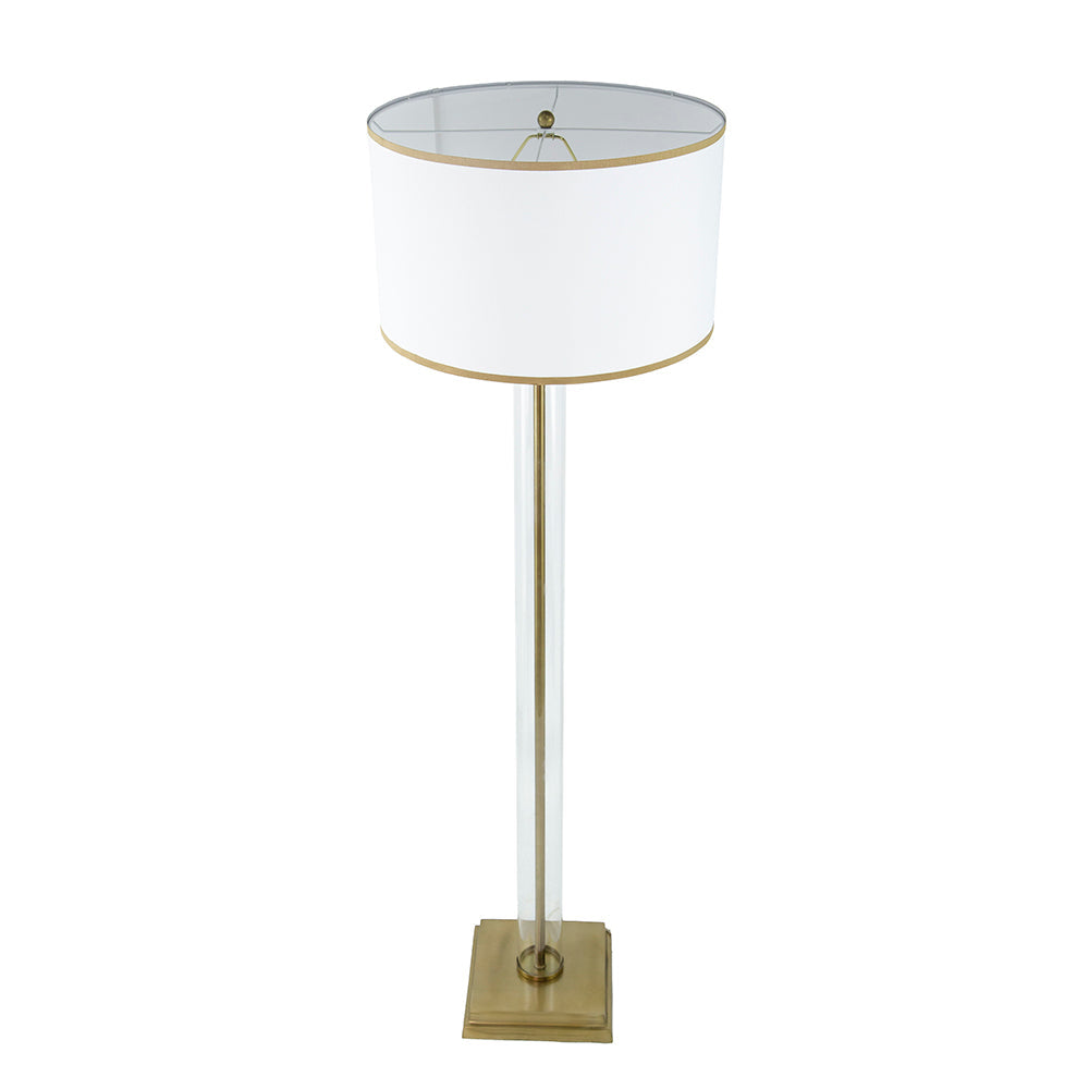 A&B Home 20" x 72" Bundle of 6 Bronze and White Floor Lamp with Glass Cylinder Design