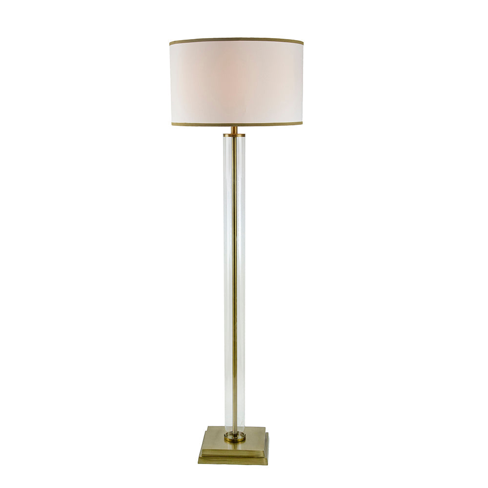 A&B Home 20" x 72" Bundle of 6 Bronze and White Floor Lamp with Glass Cylinder Design