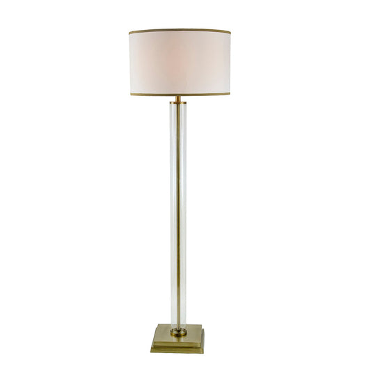 A&B Home 20" x 72" Bundle of 6 Bronze and White Floor Lamp with Glass Cylinder Design