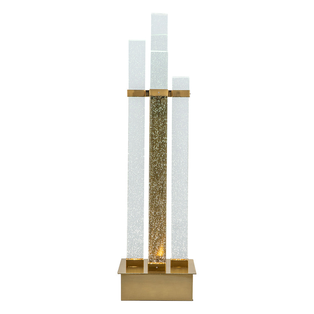 A&B Home 22" x 80" Bundle of 7 Crystal Table Lamp With Gold Metal Base