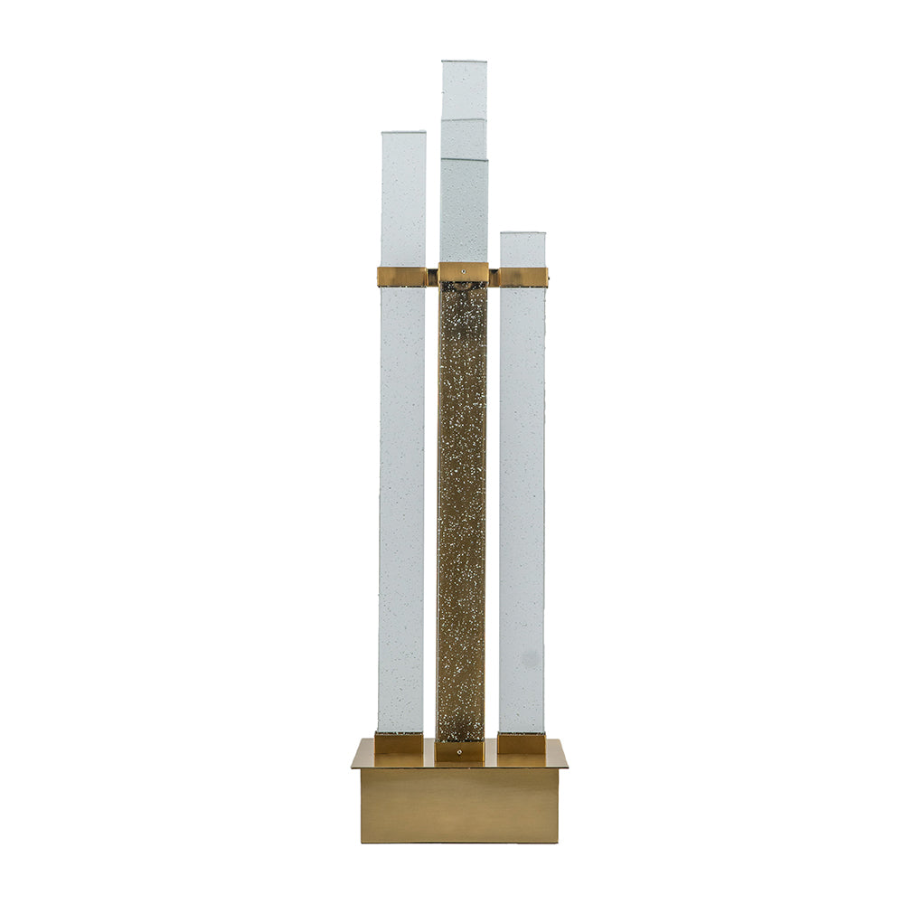A&B Home 22" x 80" Bundle of 7 Crystal Table Lamp With Gold Metal Base