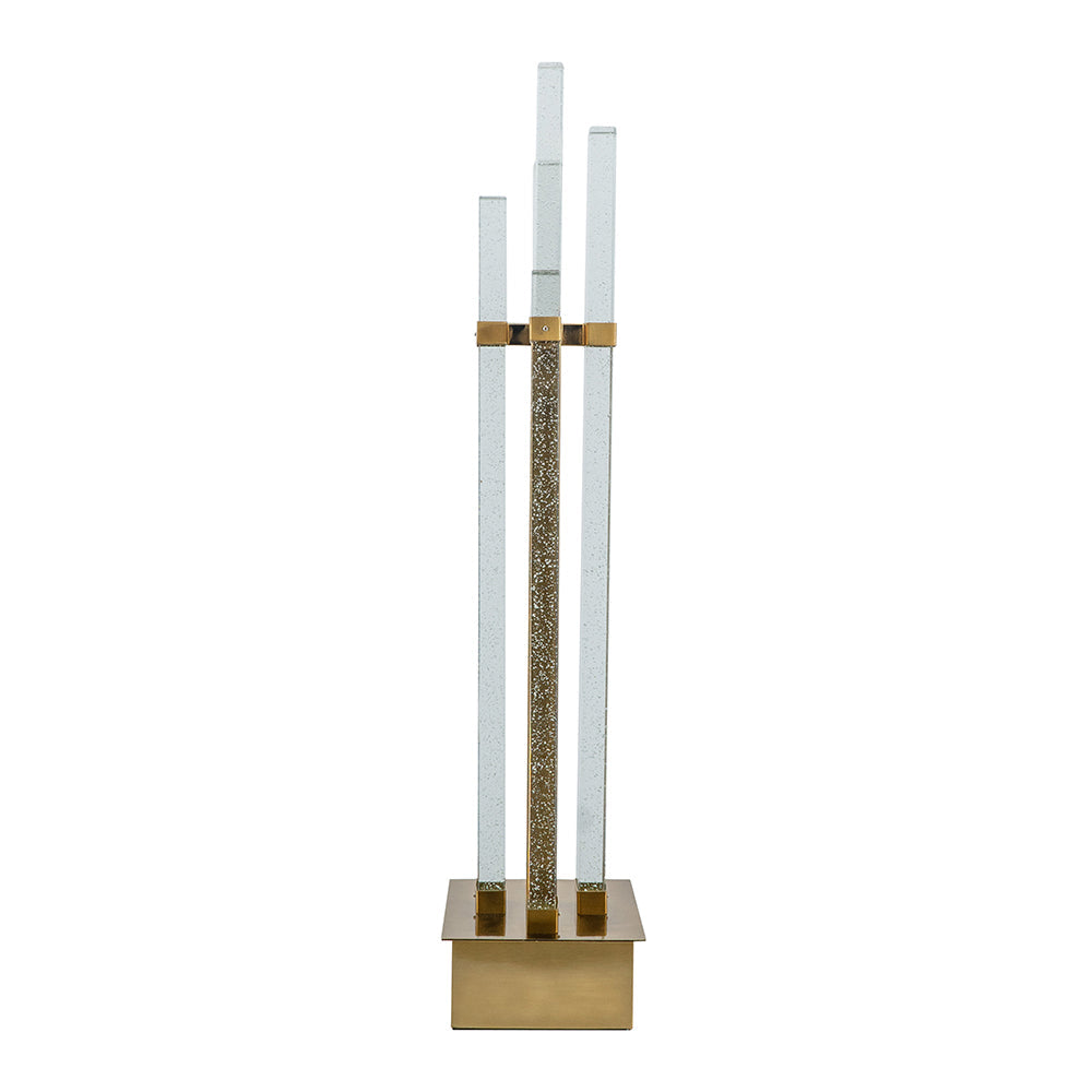 A&B Home 22" x 80" Bundle of 7 Crystal Table Lamp With Gold Metal Base