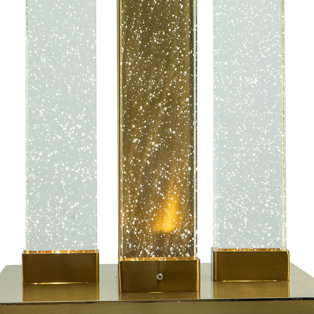 A&B Home 22" x 80" Bundle of 7 Crystal Table Lamp With Gold Metal Base
