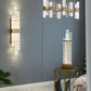 A&B Home 22" x 80" Bundle of 7 Crystal Table Lamp With Gold Metal Base