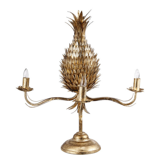 A&B Home 24" x 26" Bundle of 7 Gold Pineapple Table Lamp
