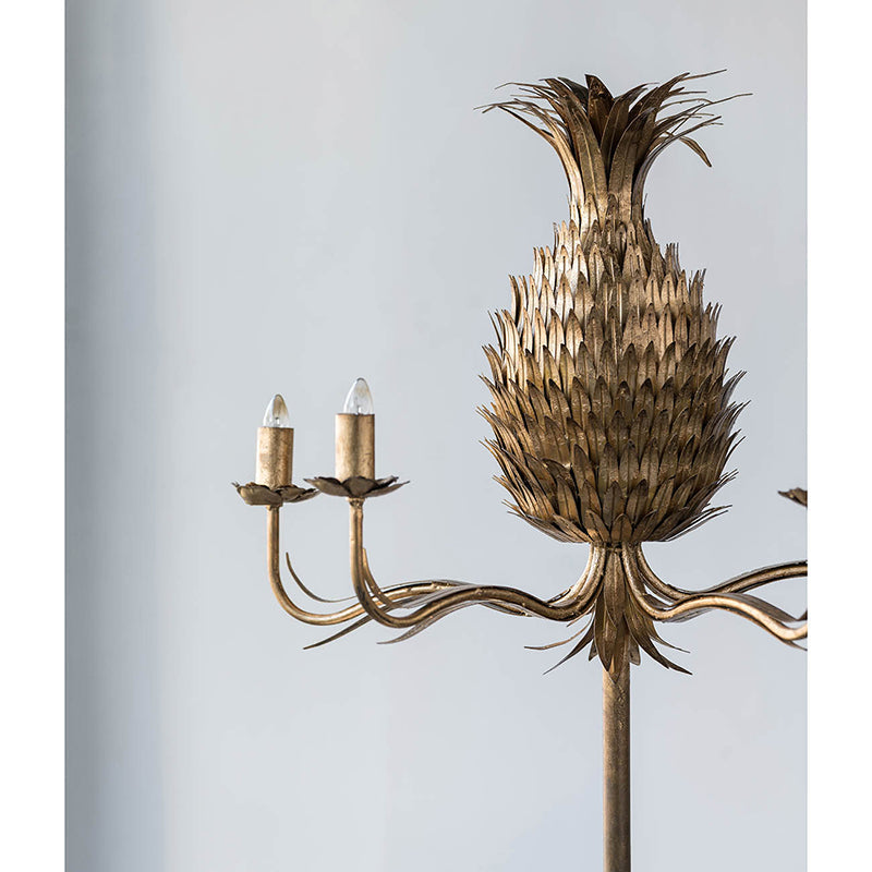 A&B Home 26" x 70" Bundle of 4 Gold Pineapple Floor Lamp