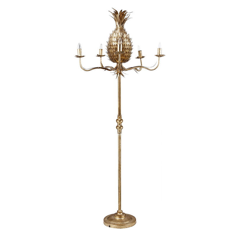 A&B Home 26" x 70" Bundle of 4 Gold Pineapple Floor Lamp