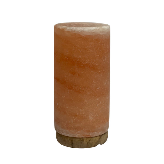 A&B Home 4" x 8" Bundle of 68 Pink Himalayan Salt Lamp with Cylinder Shape and Wooden Base