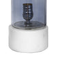 A&B Home 5" x 14" Bundle of 23 Cylinder-Shaped Marble Gray Luster Glass Table Lamp