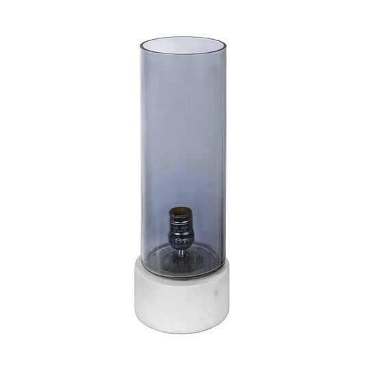A&B Home 5" x 14" Bundle of 23 Cylinder-Shaped Marble Gray Luster Glass Table Lamp