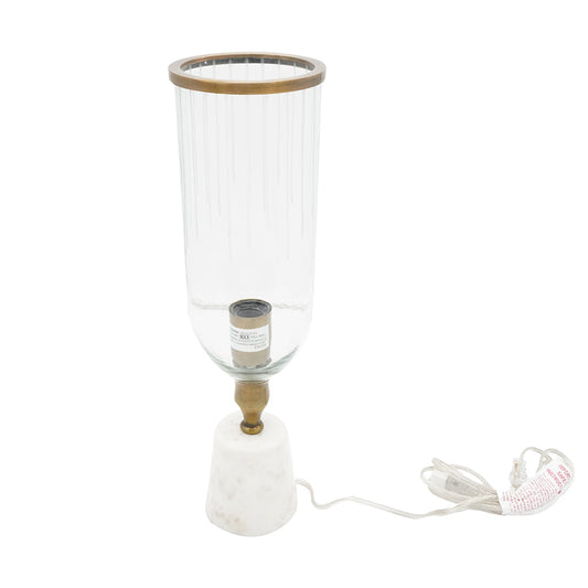 A&B Home 5" x 19" Bundle of 21 Lamp With Marble Base & Sun Cutwork On Glass