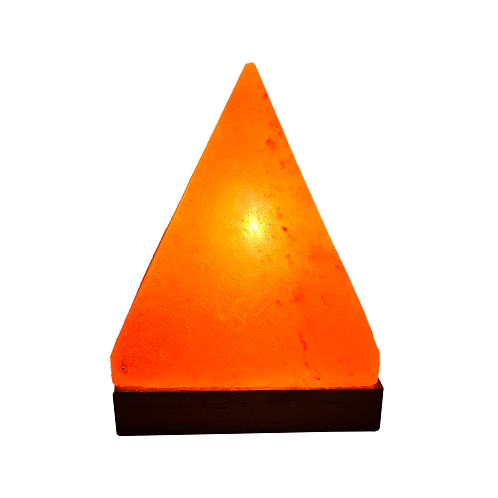 A&B Home 5" x 7" Bundle of 57 Pink Pyramid Shape Himalayan Salt Table Lamp With Wooden Base